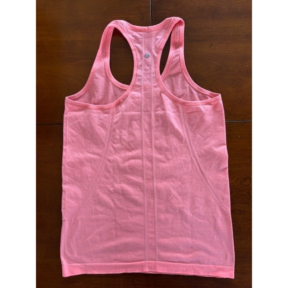 Lululemon Swiftly Tech Racerback Tank Top Neon Pink Coral Size 8 - Picture 6 of 15